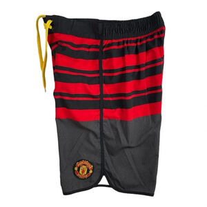 SH691 Mens Manchester United Official Merchandise Soccer Swim Trunks 30
